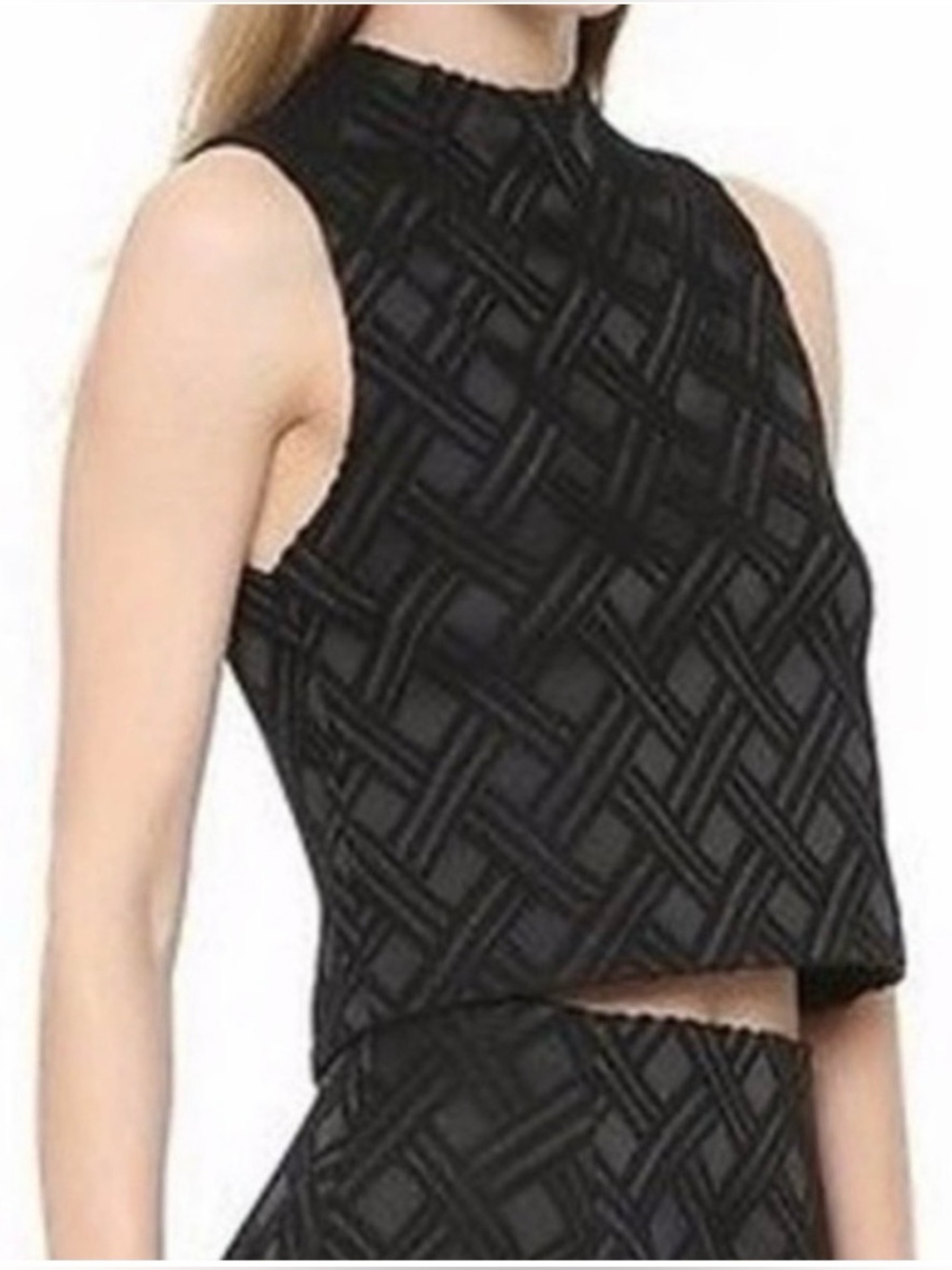 Alice + Olivia  textured geometric SKIRT SET